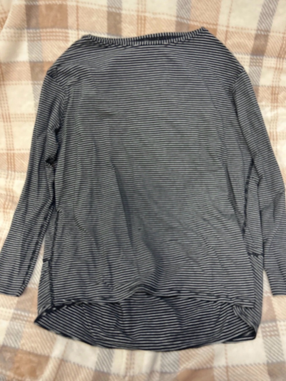 Lululemon Striped Boatneck Long-Sleeve Top - Black & White